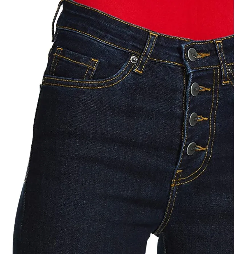 Women's Dark Blue Slim Fit Jeans