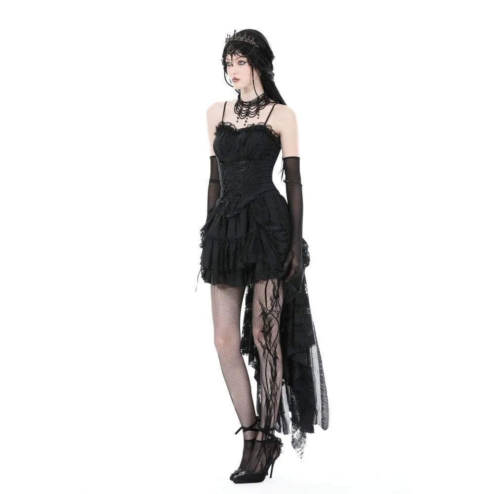 Women's Gothic Layered Unedged High-low Skirt