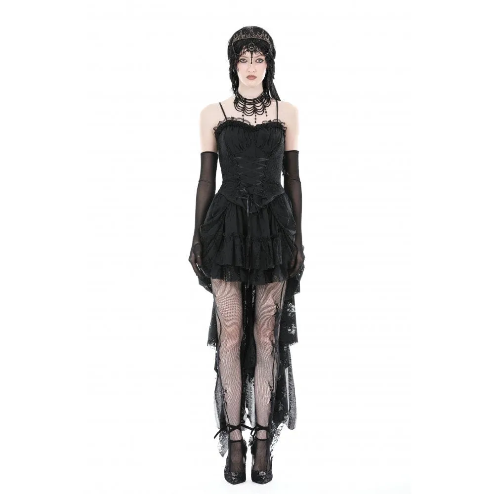 Women's Gothic Layered Unedged High-low Skirt