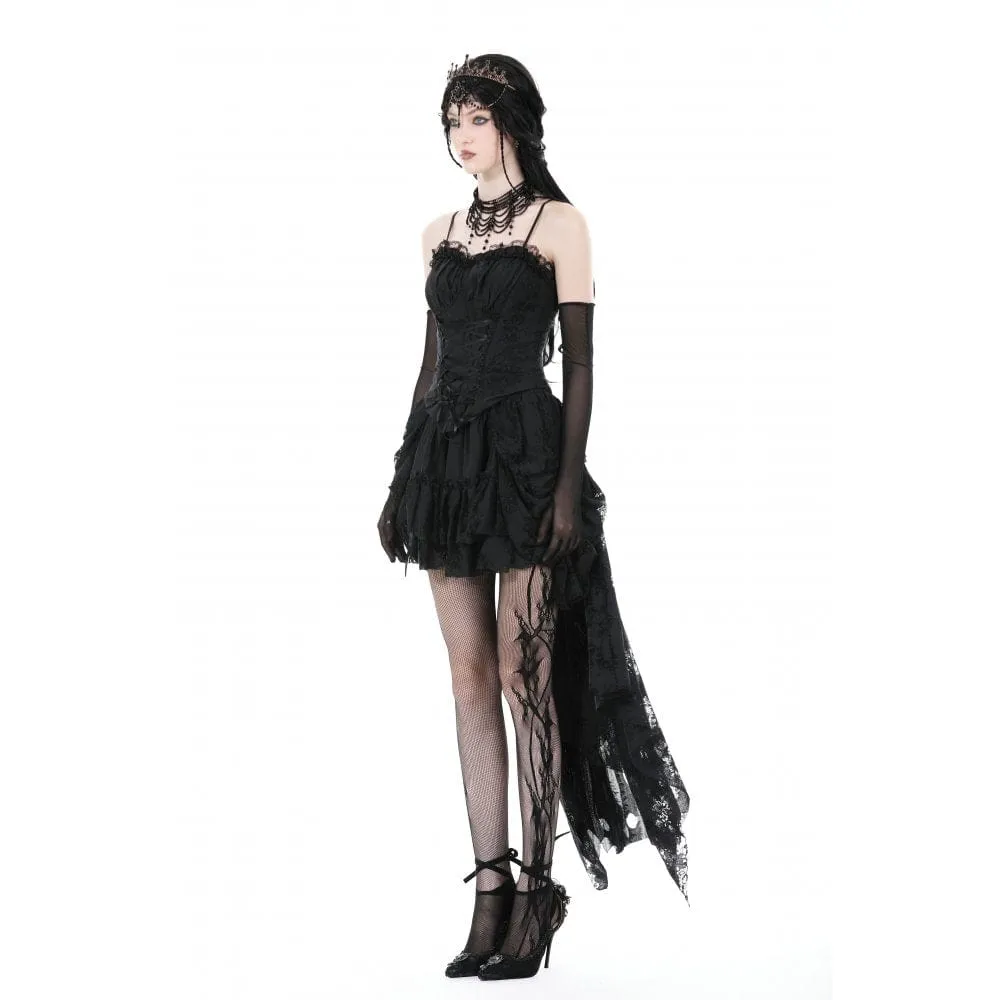 Women's Gothic Layered Unedged High-low Skirt