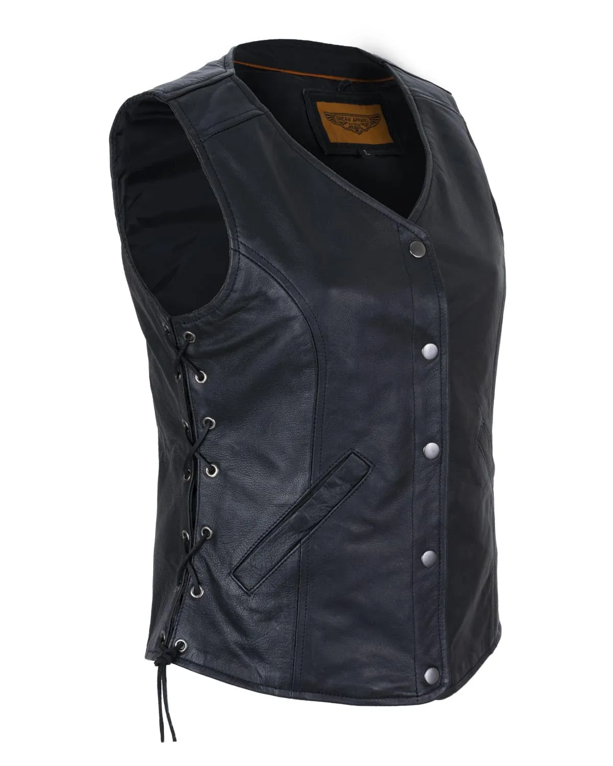 Womens Leather Vest With Gun Pocket