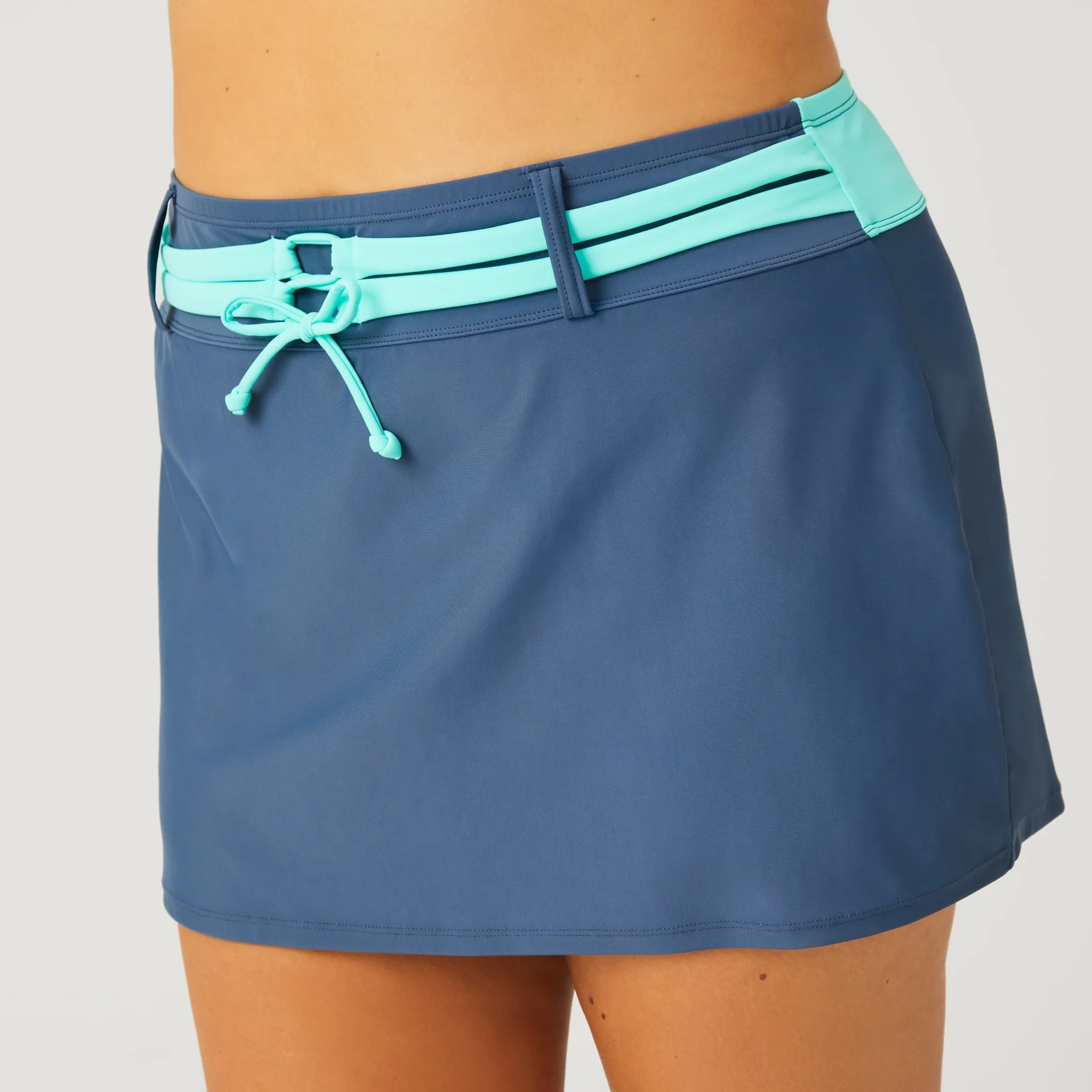 Women's Plus Size Drawstring Swim Skirt