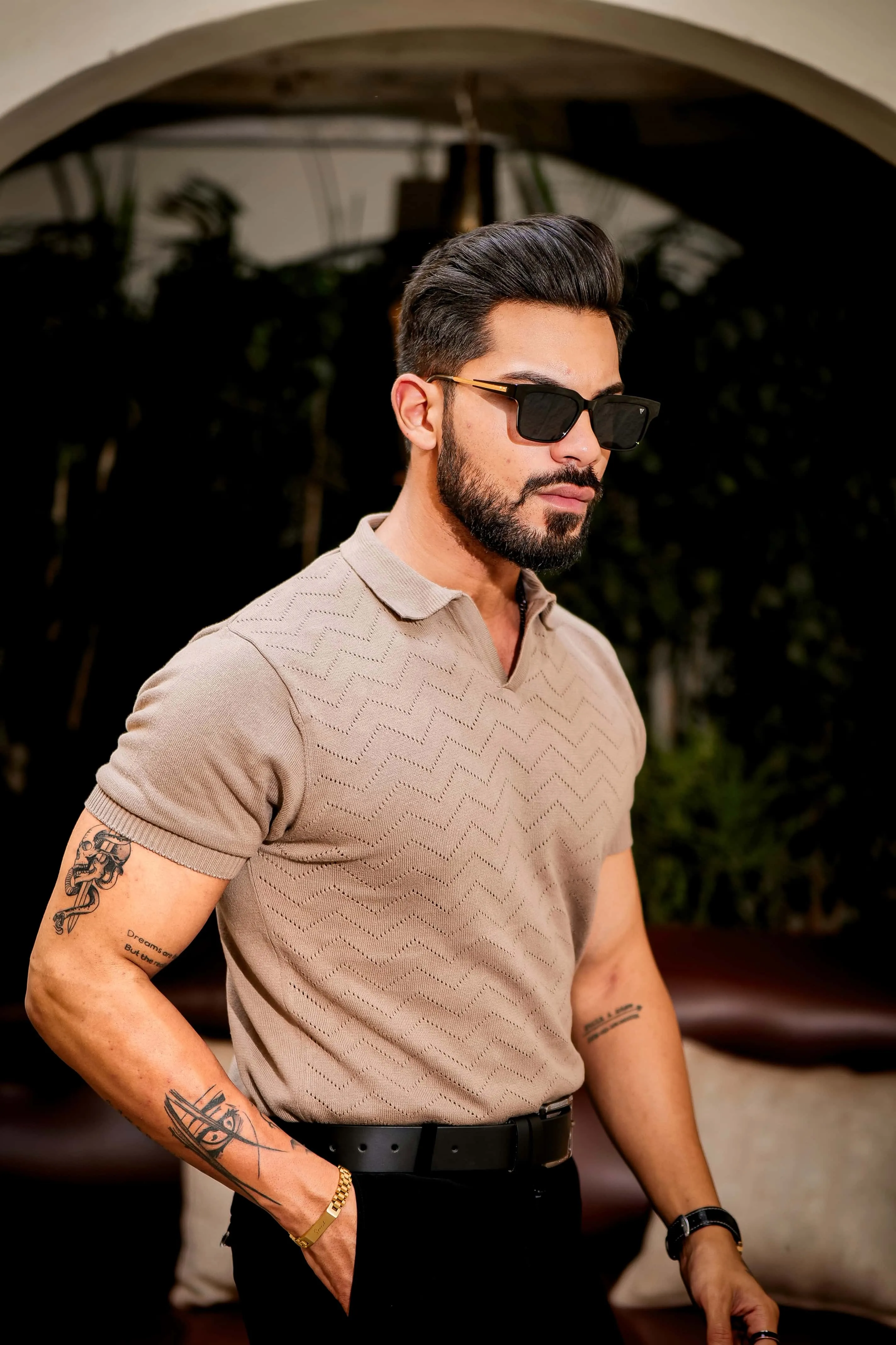 Wood Designer Cotton Half Sleeve Premium T Shirt