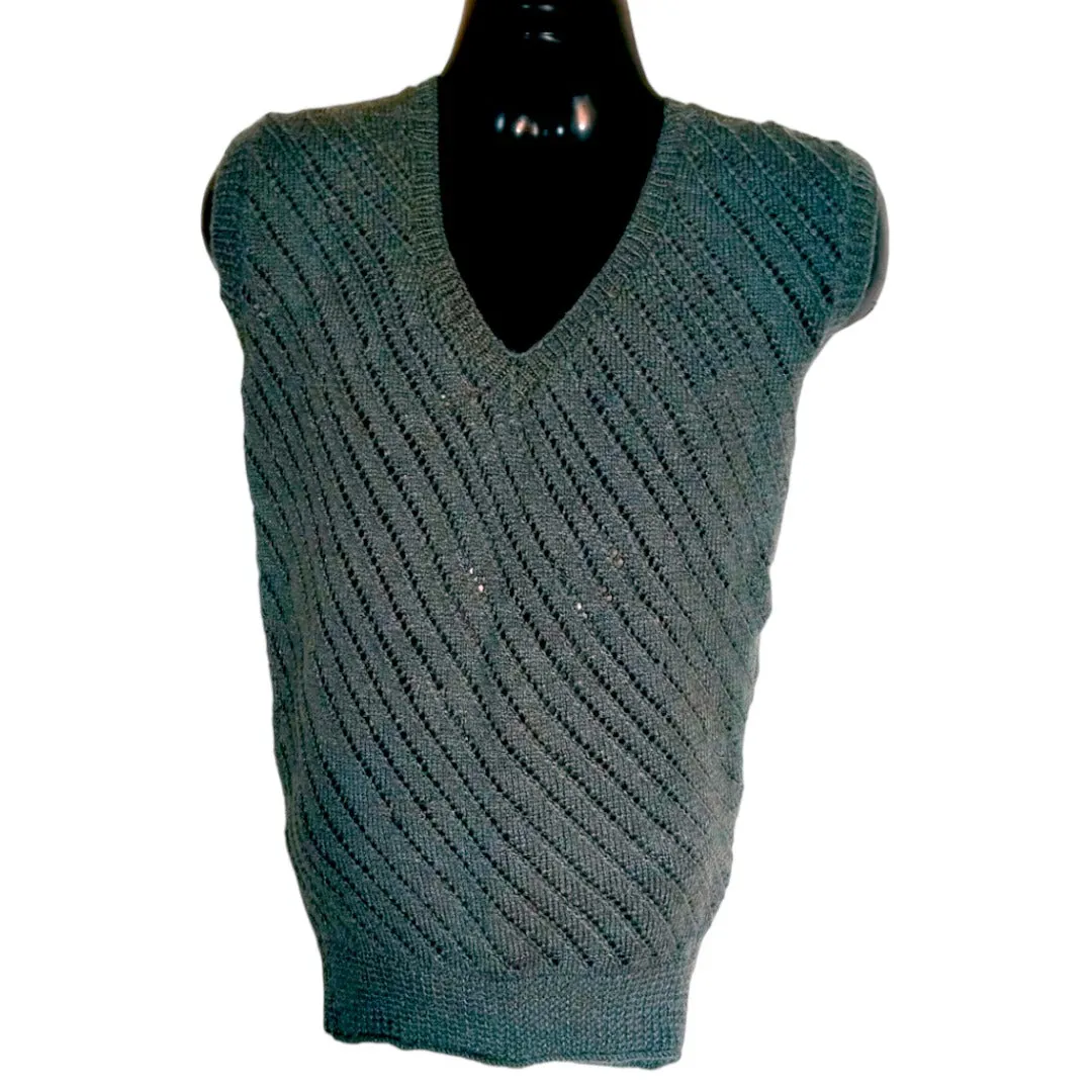 Woolen Knitted Handmade Half Pullover Graminarts Men Sweater