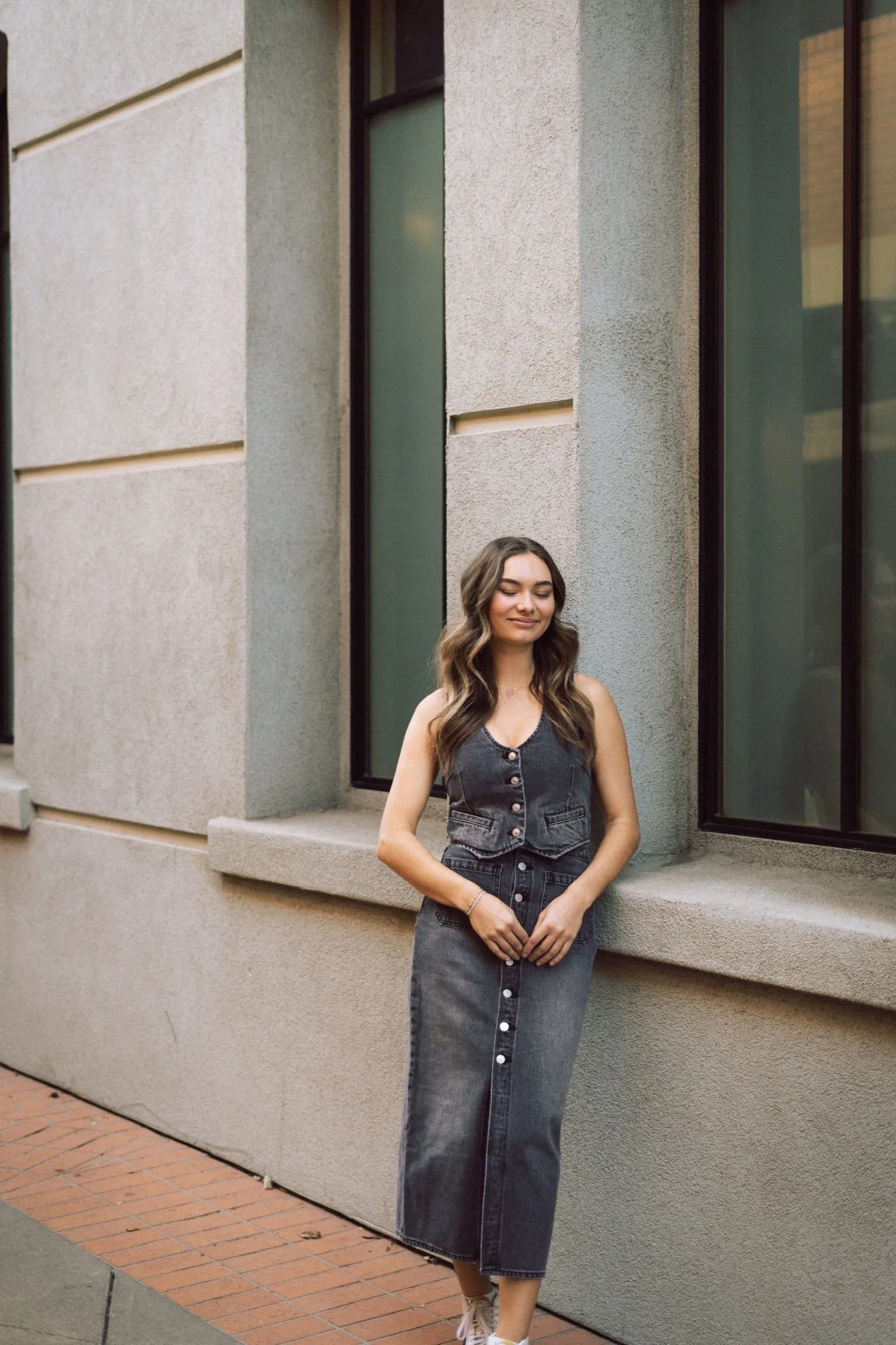 Worn Black Dallas Denim Vest