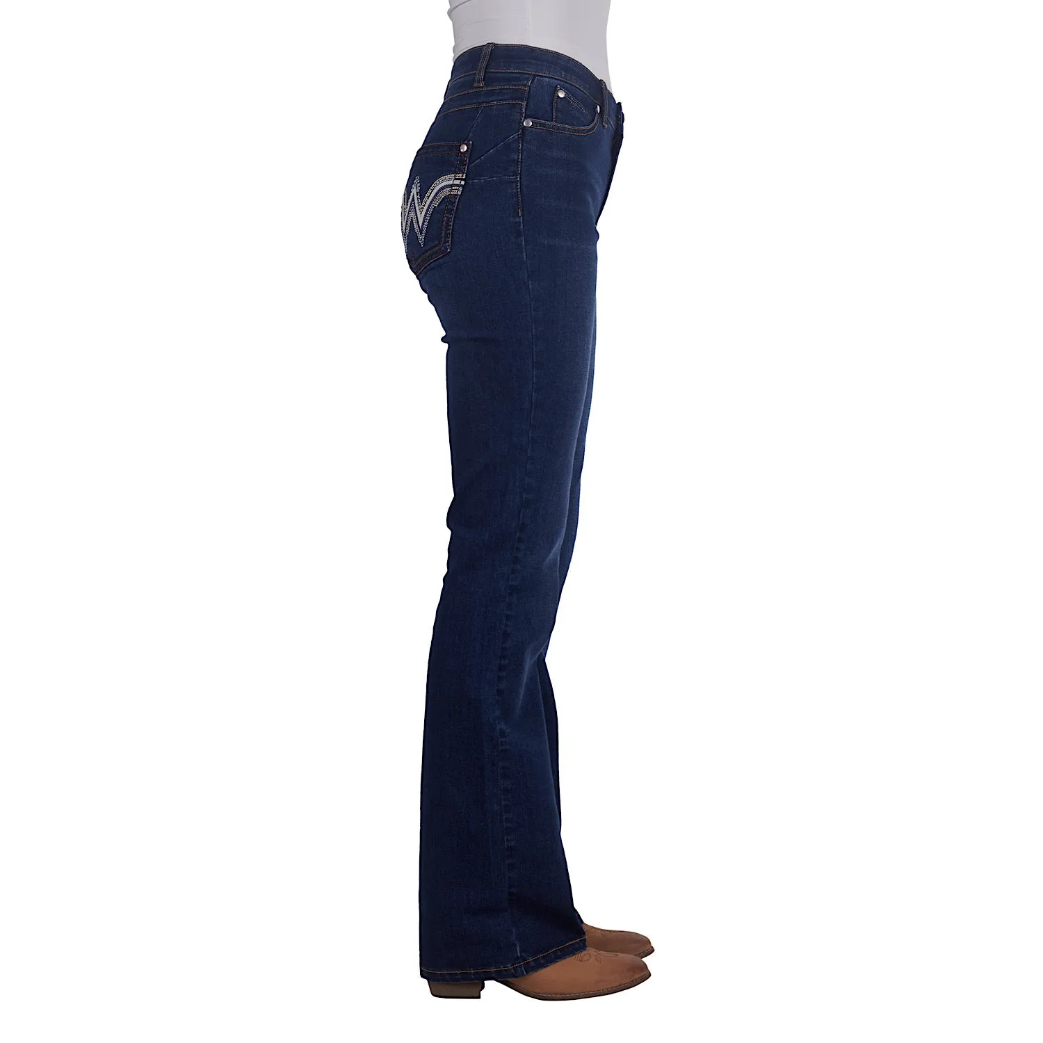 Wrangler Women's Tilly Q-Baby Booty Up Jean Wild Indigo